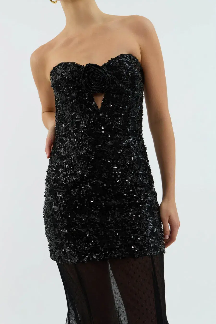 Rebecca Vallance Diana Gown Black Size 8 - Image 4