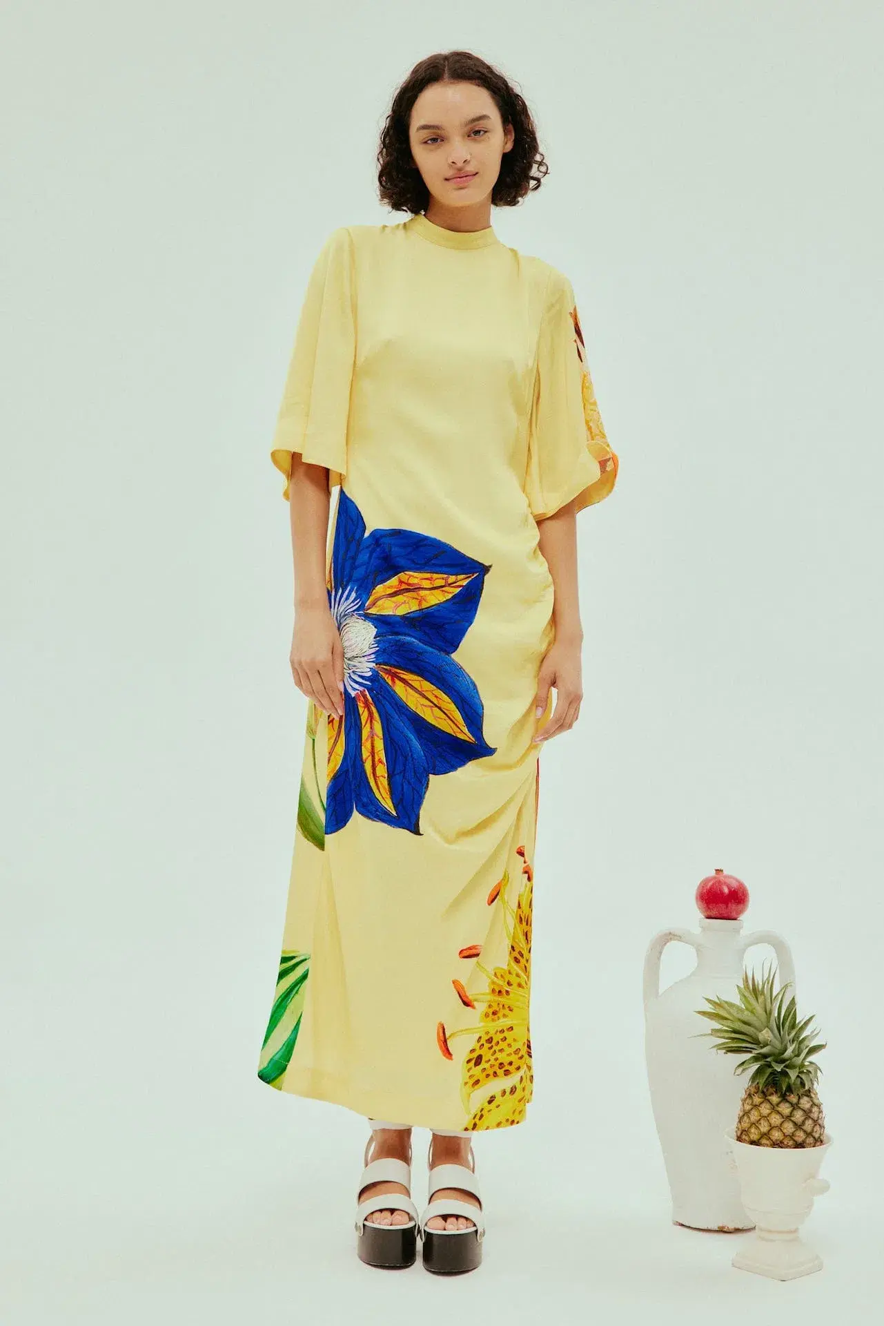 Alemais Dahlia Midi Dress Yellow Size 8  - Image 1