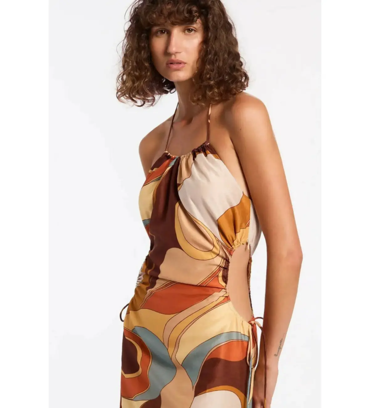 Sir the Label Vista Halter Midi Dress in Vista Print Size 10 - Image 2