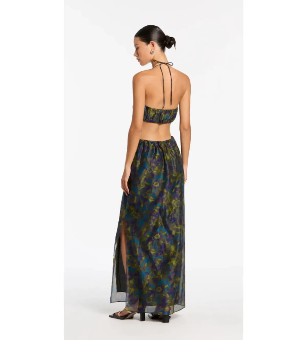 Sir The Label Valerio Tie Halter Midi Dress in Jardin Floral Size 8  - Image 2
