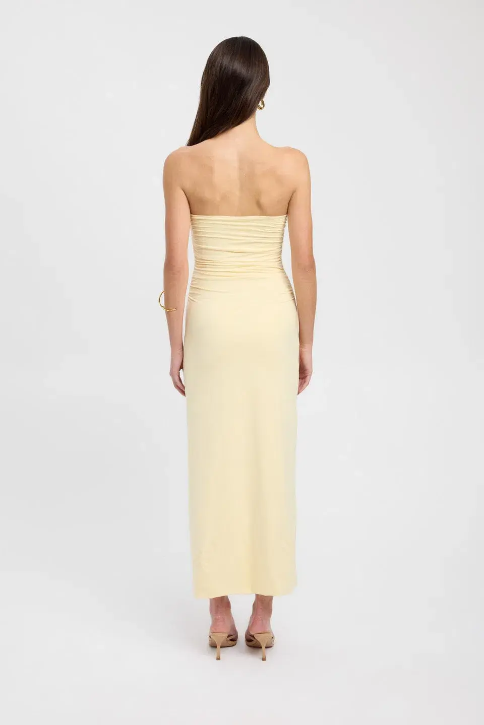 Kookai Tayla Trim Maxi Dress Yellow Size 8  - Image 3