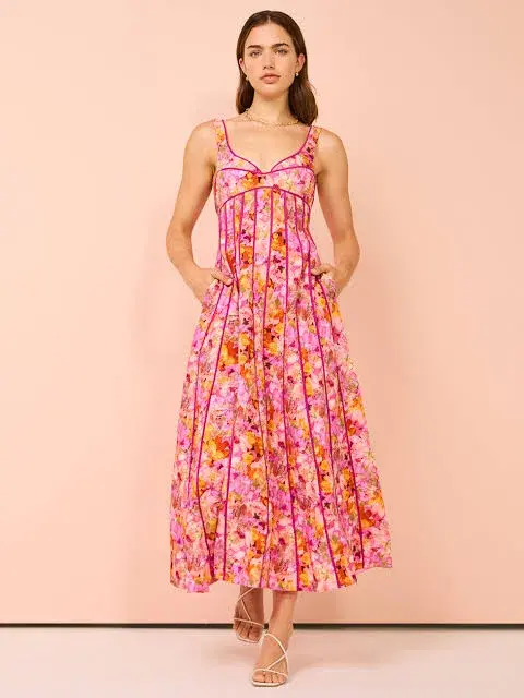 Acler Hansley Midi Dress in Lotus Size AU 12 - Image 1