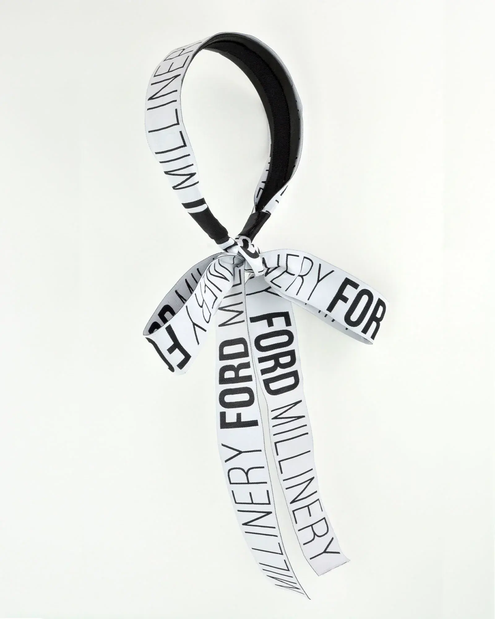 Miss Ford Millinery Black and White Headpiece - Image 1
