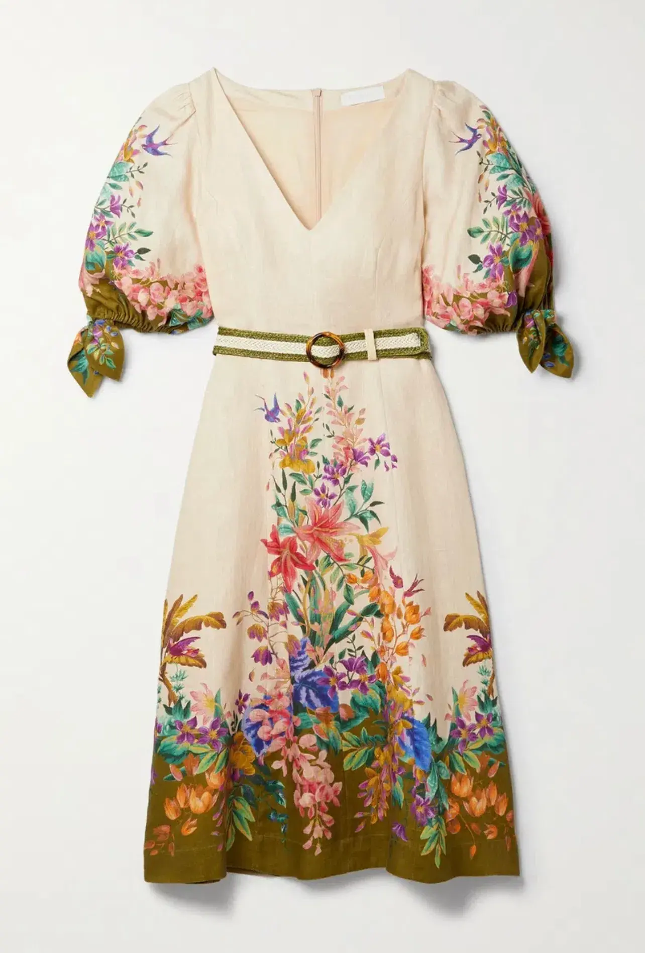 Zimmermann Tropicana Belted Floral-Print Linen Dress - Image 5