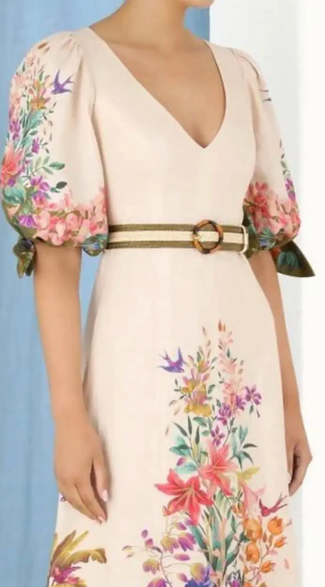 Zimmermann Tropicana Belted Floral-Print Linen Dress - Image 2