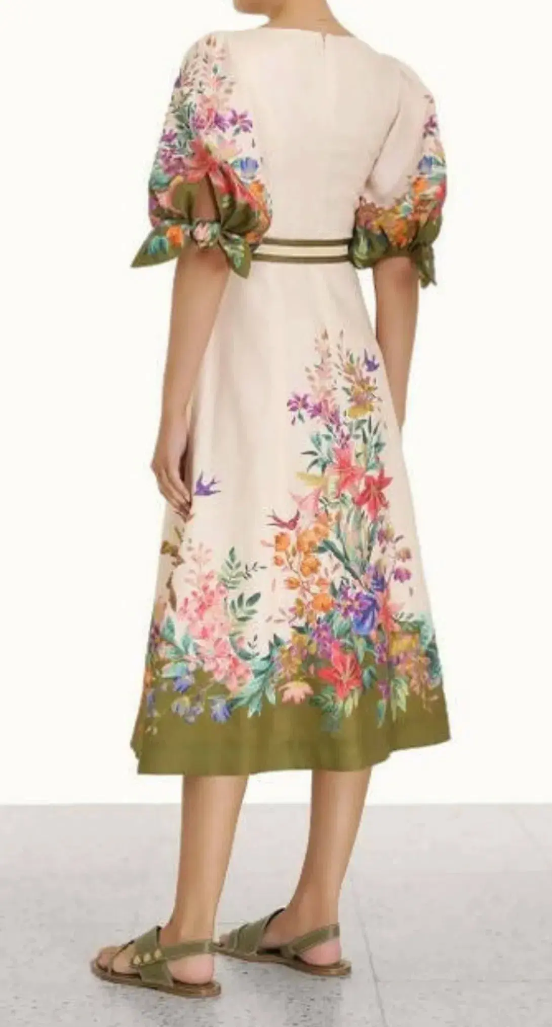 Zimmermann Tropicana Belted Floral-Print Linen Dress - Image 4