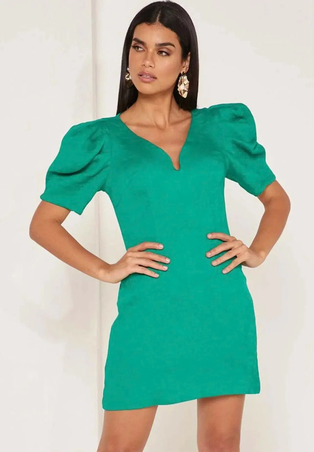 ELLIATT FLORIDITA MINI DRESS EMERALD - Image 1