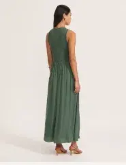 Saba Lillian Mixed Media Maxi Dress for rent on The Volte - main image
