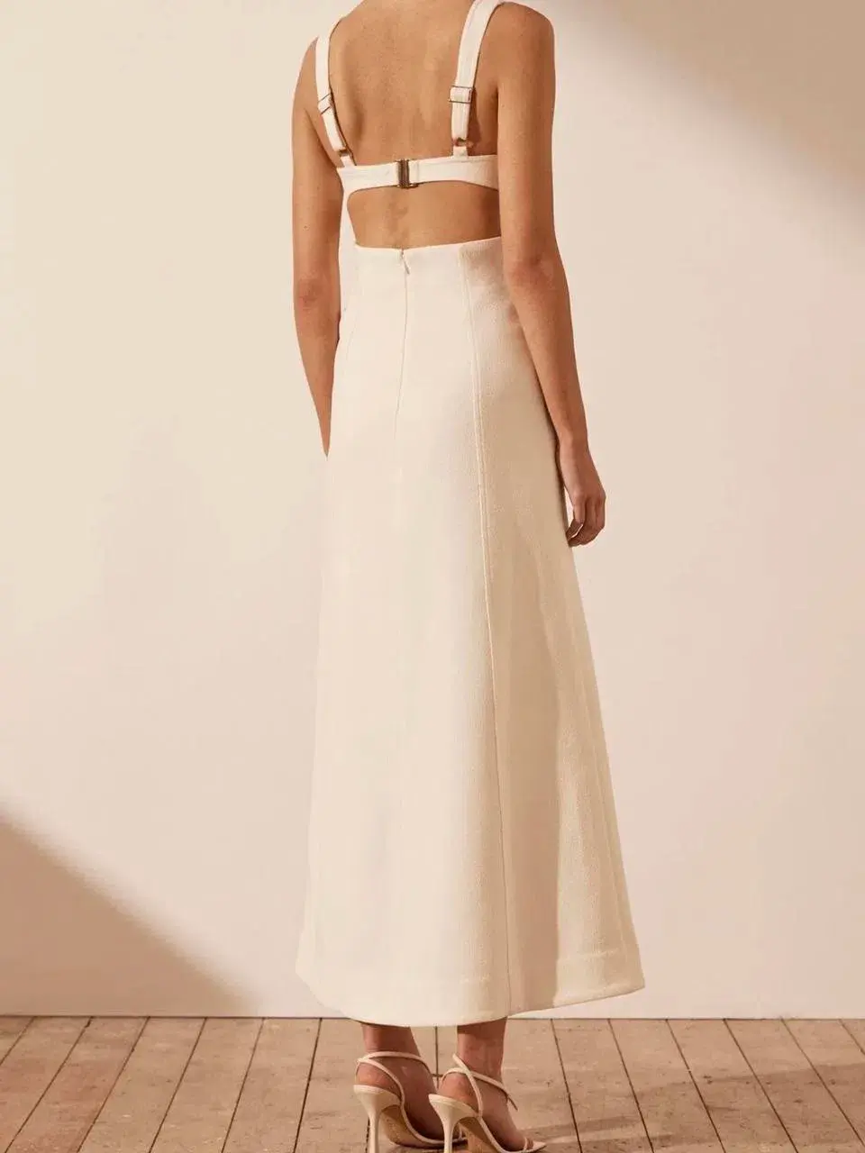 Shona Joy Amura Bustier Midi Dress, Size 12. for rent on The Volte - main image