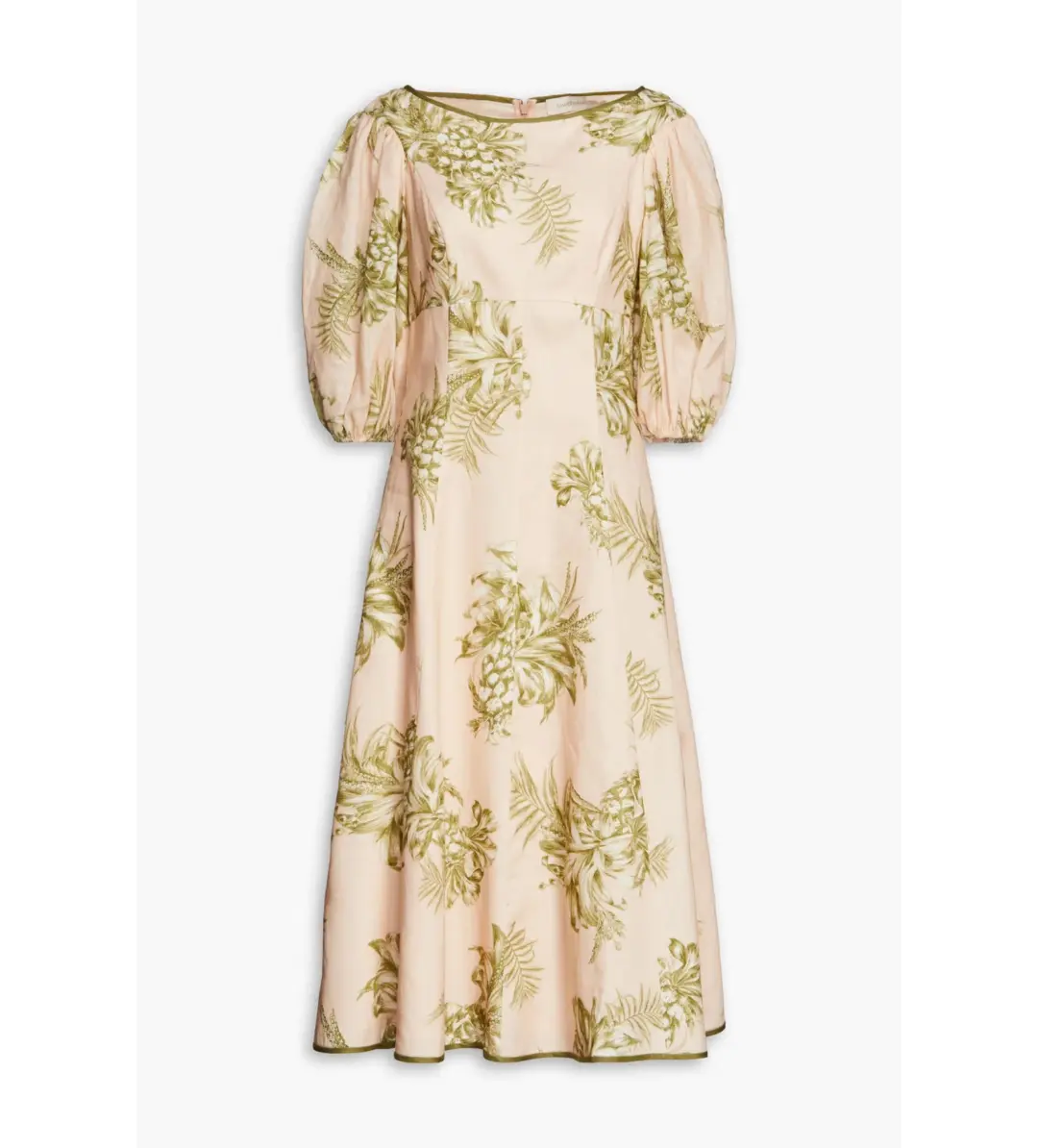 Zimmermann Empire Linen Floral Midi Dress Print Size 3 /AU14 for rent on The Volte - main image