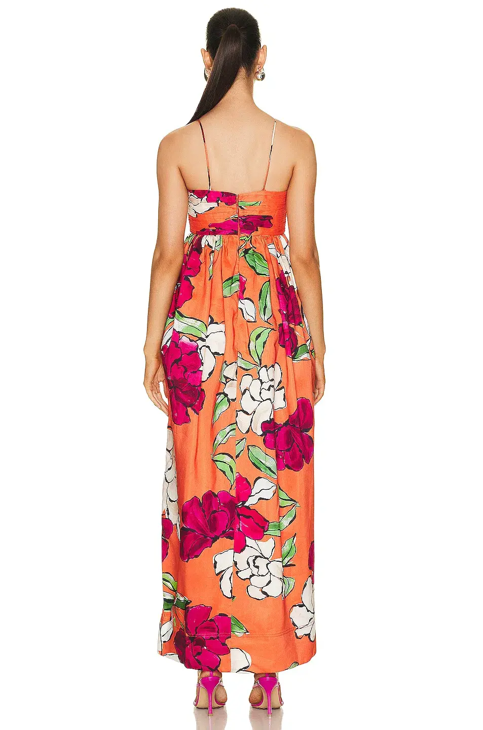 Aje Monument Tulip Maxi Dress Vivid Camellia Size 8 - Image 6