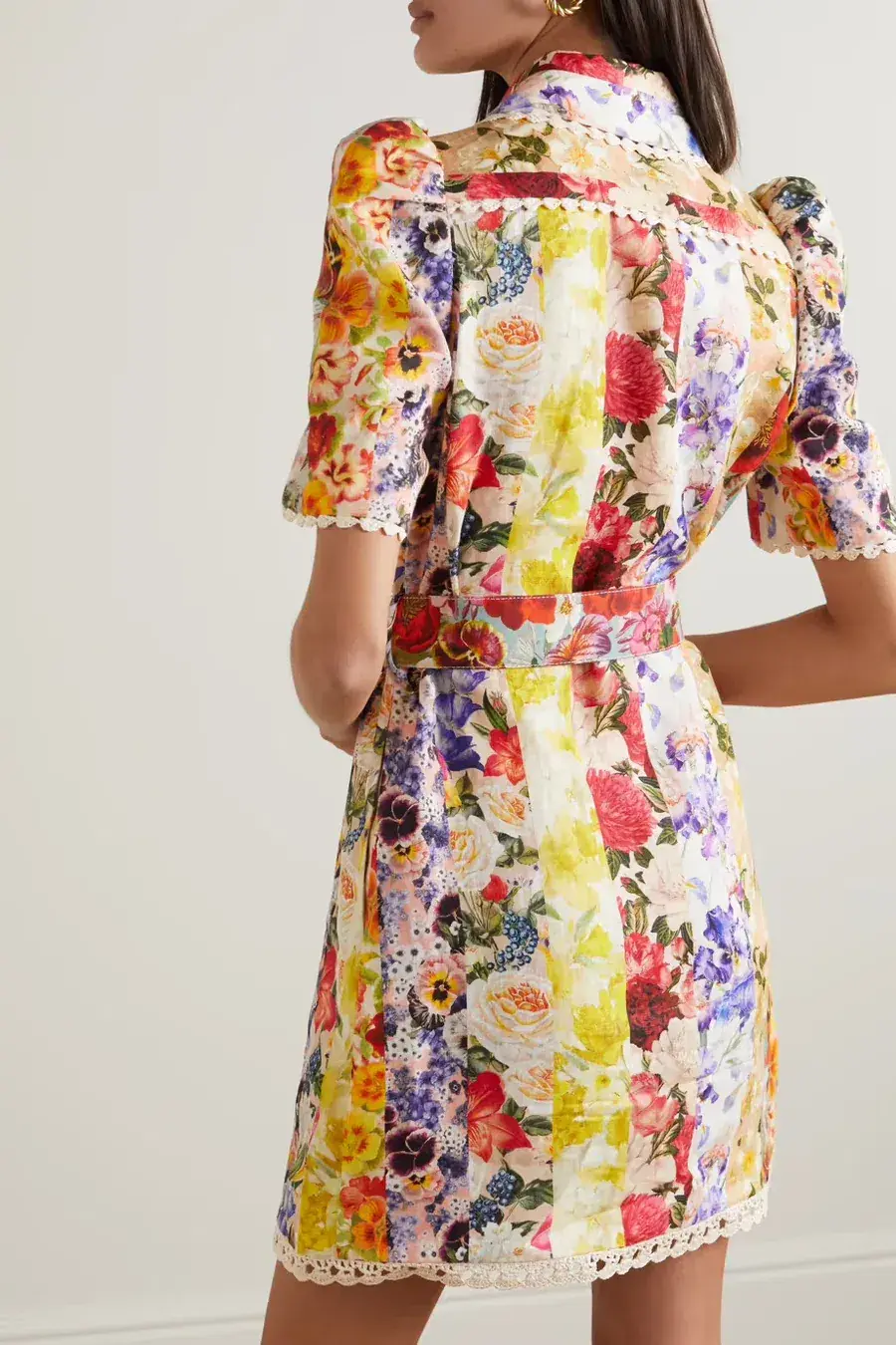 Zimmermann Wonderland Floral Shirt Mini Dress Floral Size 2 / AU 12 - Image 2