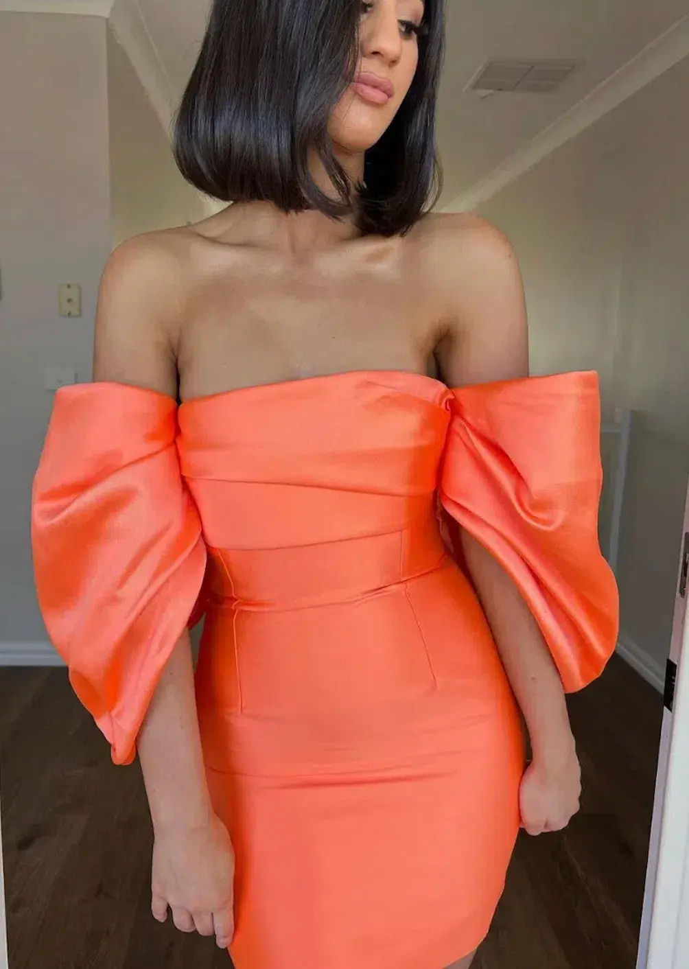 Solace London The Elina Mini Dress Coral Size 10  - Image 5