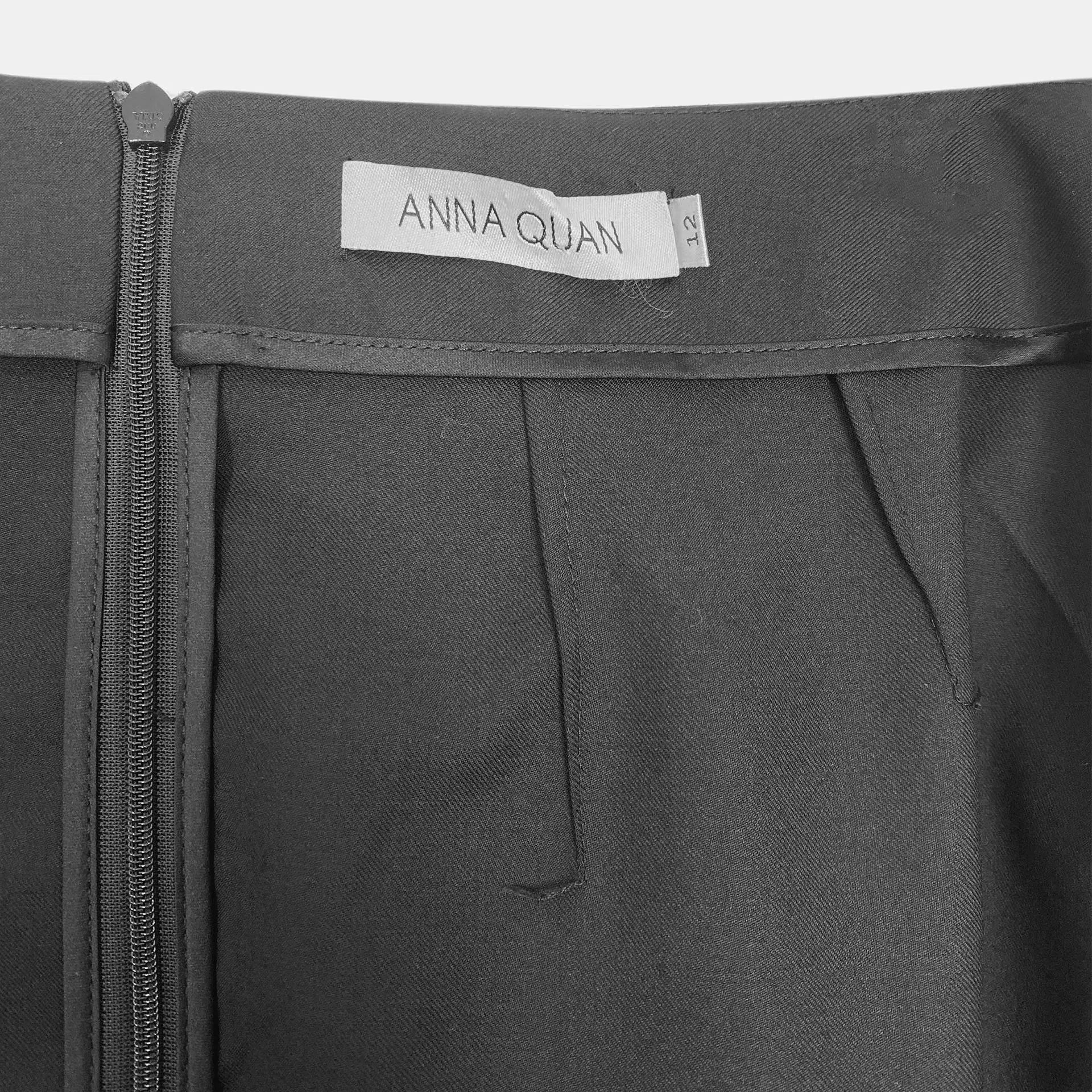 Anna Quan Emelia Ruched Mini Skirt Black Size 12  - Image 10