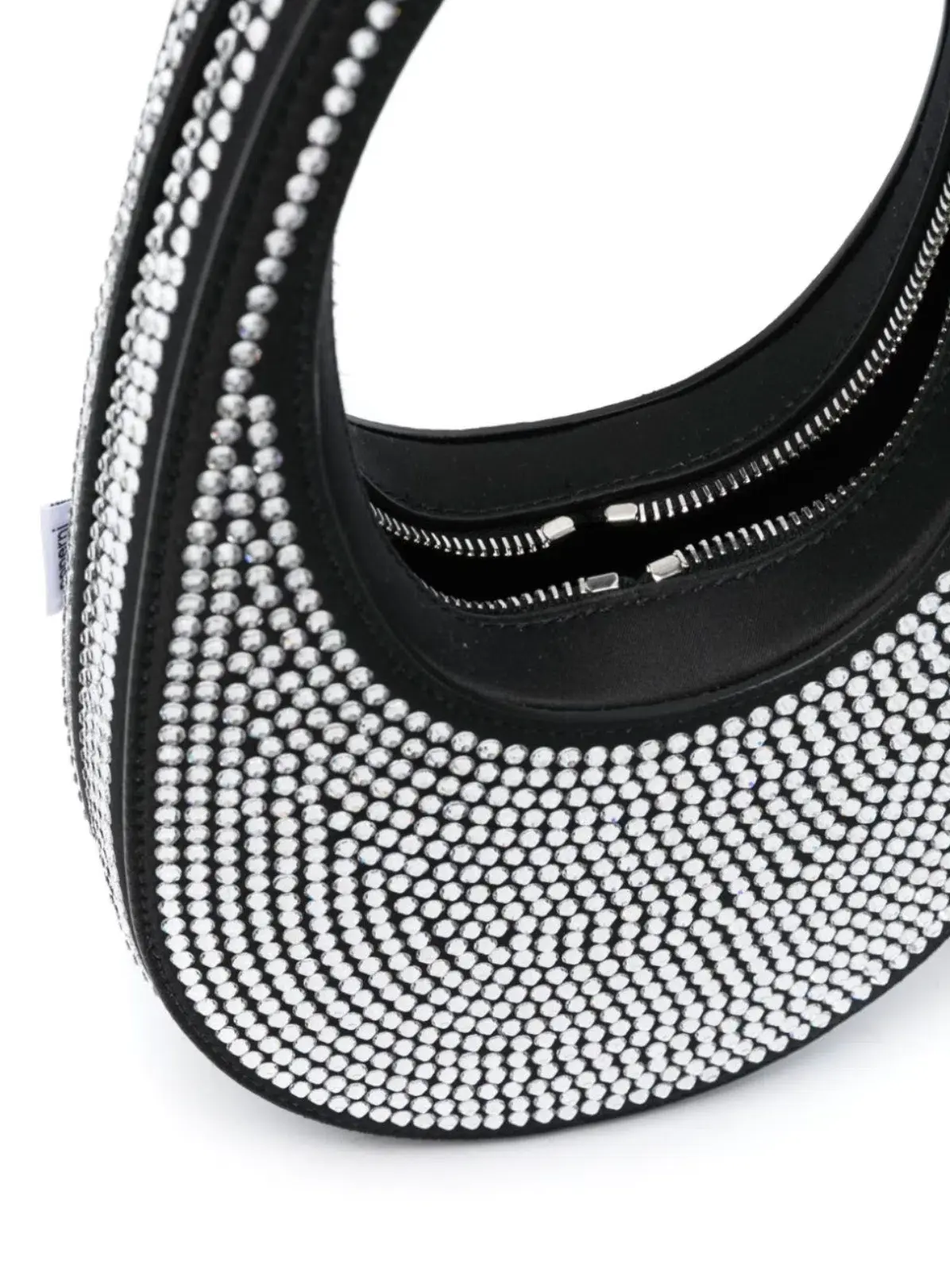 Coperni Crystal Embellished Mini Swipe Bag Black - Image 4