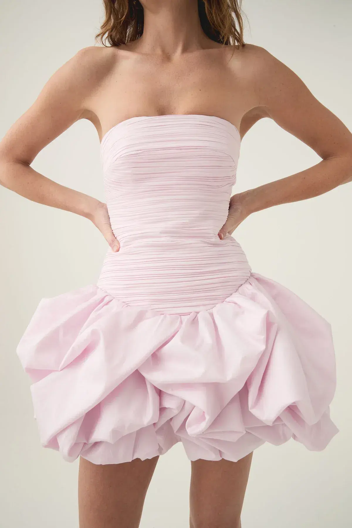 Aje Violette Bubble Hem Mini Dress Pastel Pink Size 8 - Image 2