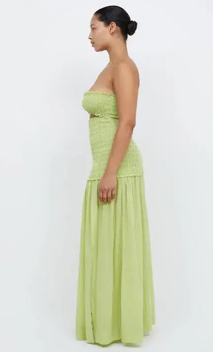 Bec & Bridge Solstice Strapless Maxi Dress Lime Size 6 - Image 2