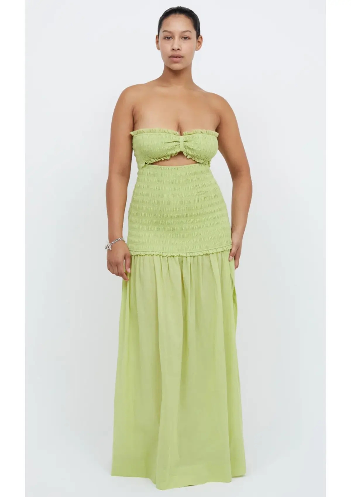 Bec & Bridge Solstice Strapless Maxi Dress Lime Size 6 - Image 1