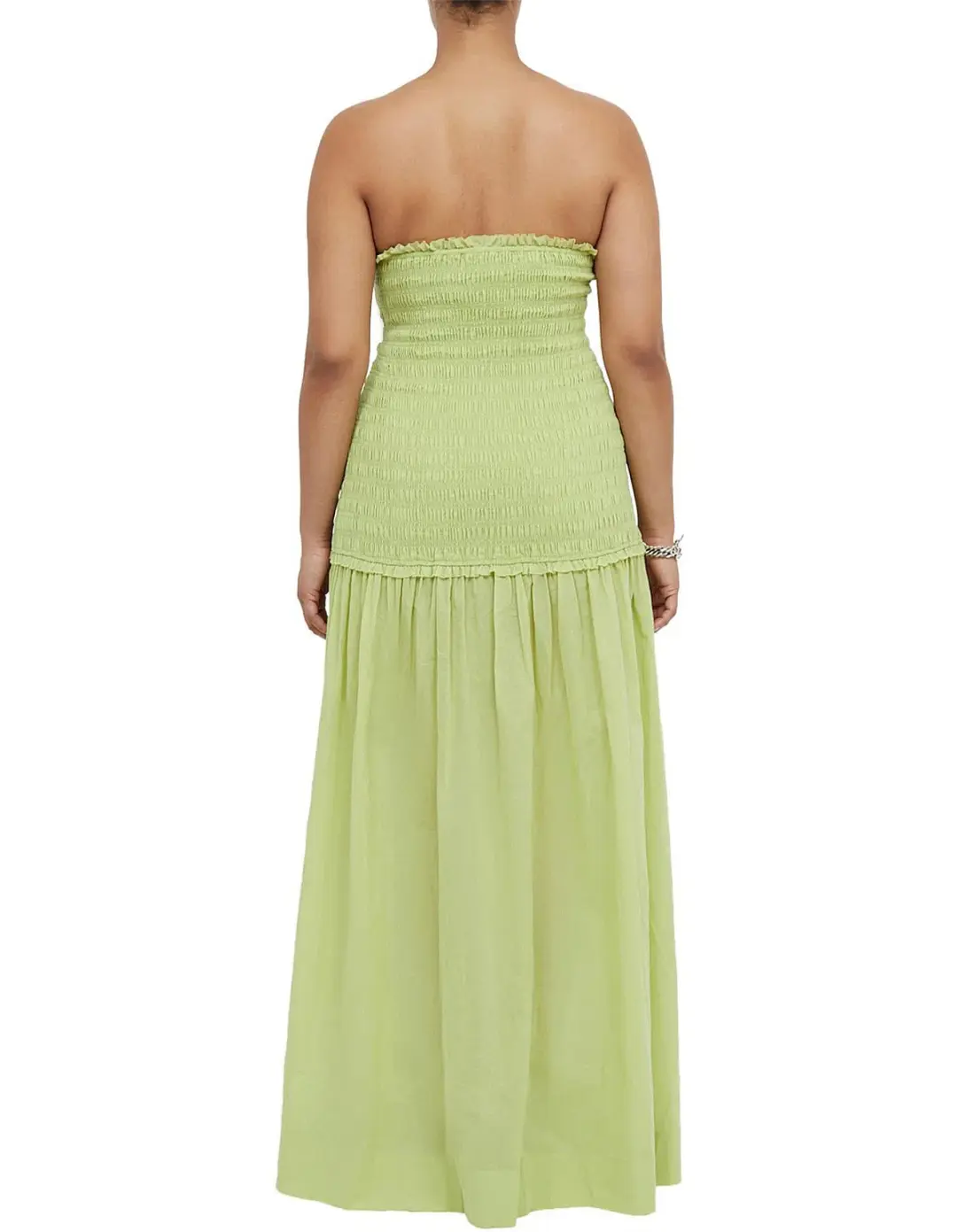 Bec & Bridge Solstice Strapless Maxi Dress Lime Size 6 for rent on The Volte - main image
