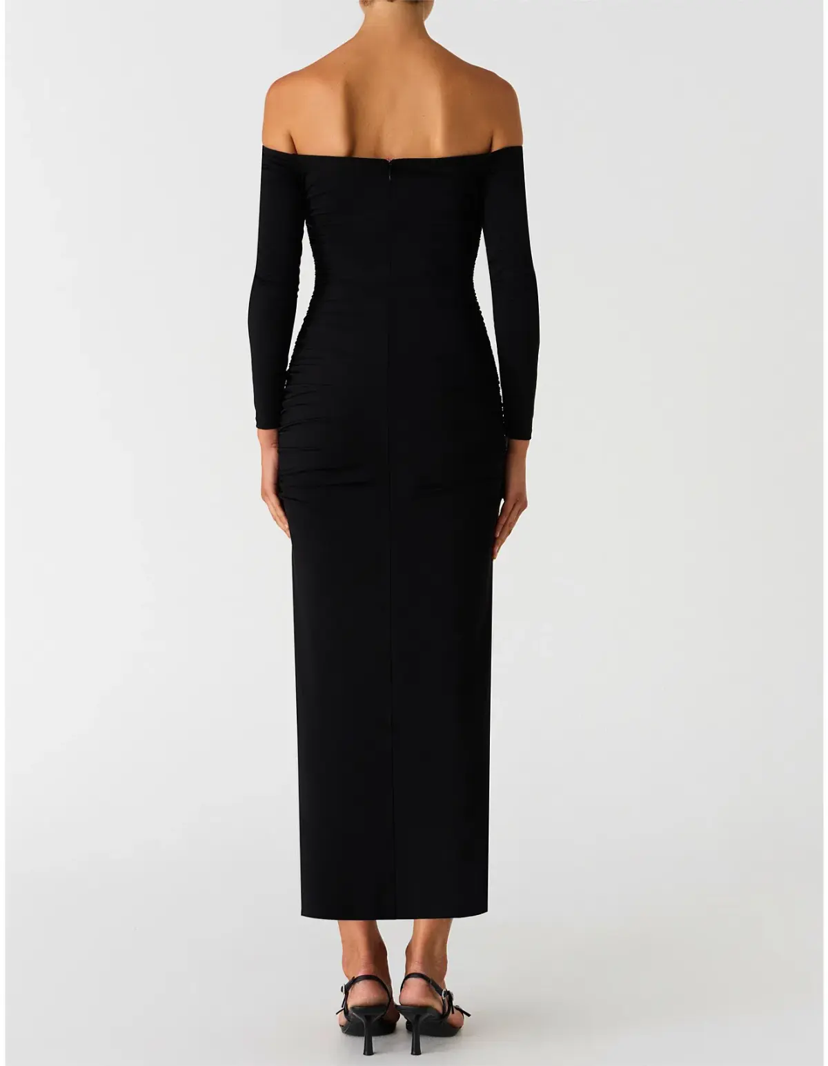 Misha Raelynn Matte Slinky Midi Dress Black Size 8/S - Image 3