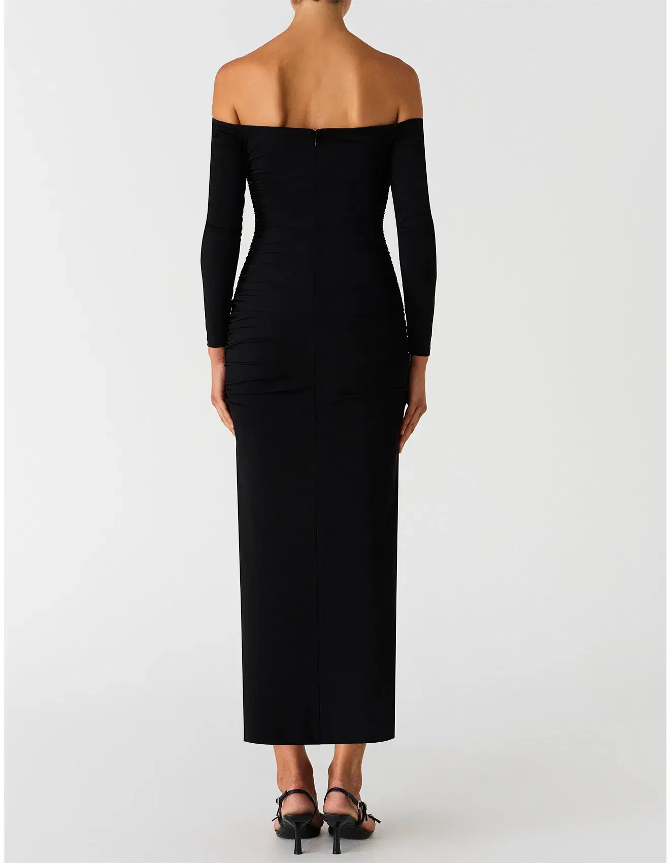Misha Raelynn Matte Slinky Midi Dress Black Size 8/S - Image 3