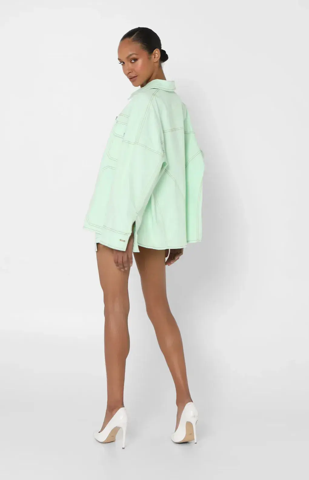 BY.DYLN Jerome Jacket & Cooper Mini Skirt Mint Size 8 - Image 2