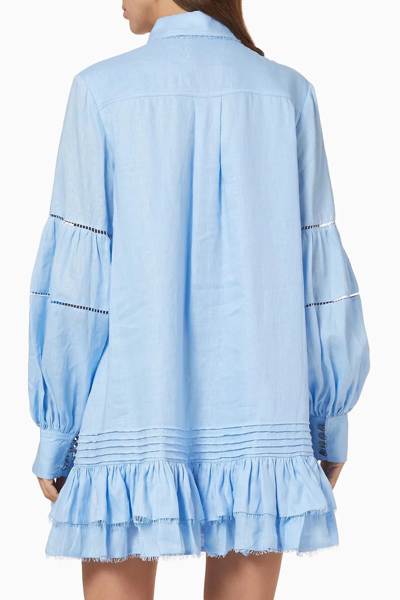 Aje Lotus Shirt Mini Dress Blue Size 16 - Image 2