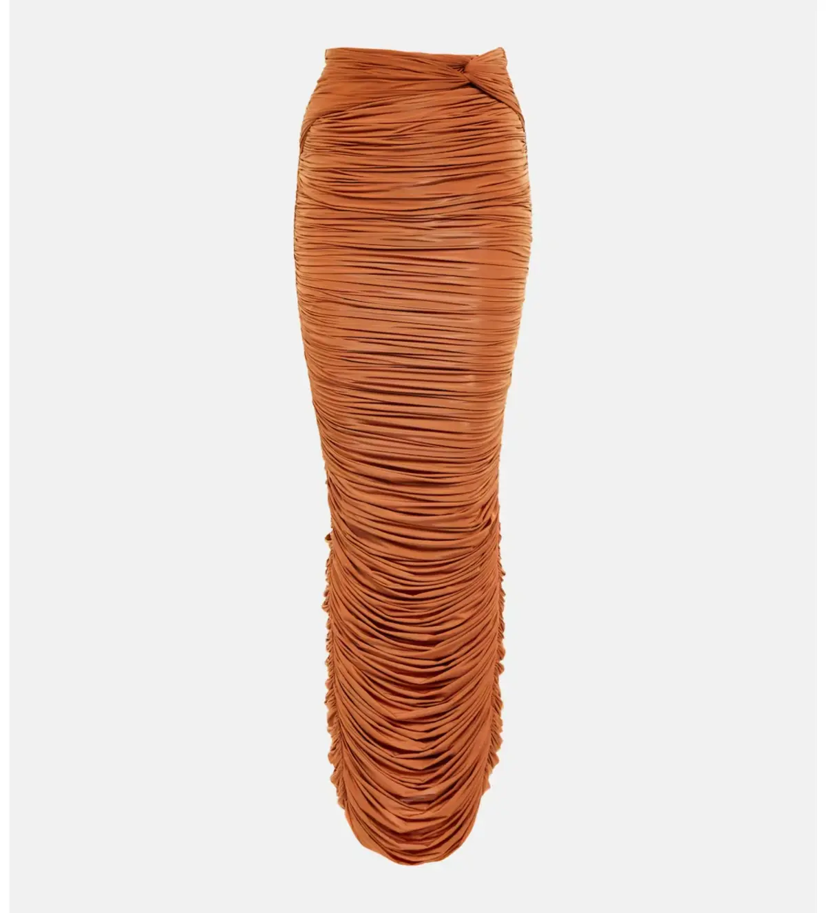 Alex Perry Hartley Ruched Maxi Skirt Brown Size AU 8 - Image 4