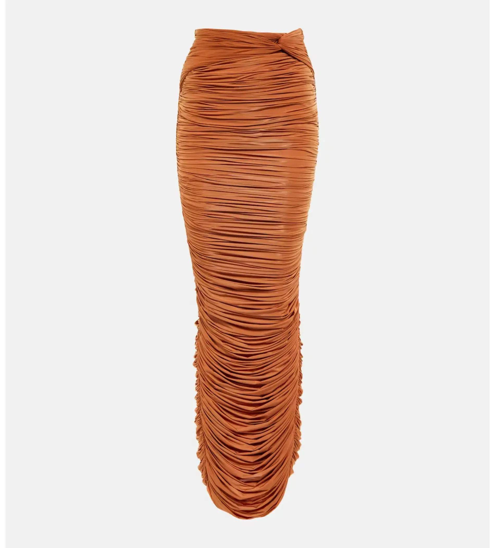 Alex Perry Hartley Ruched Maxi Skirt Brown Size AU 8 - Image 4