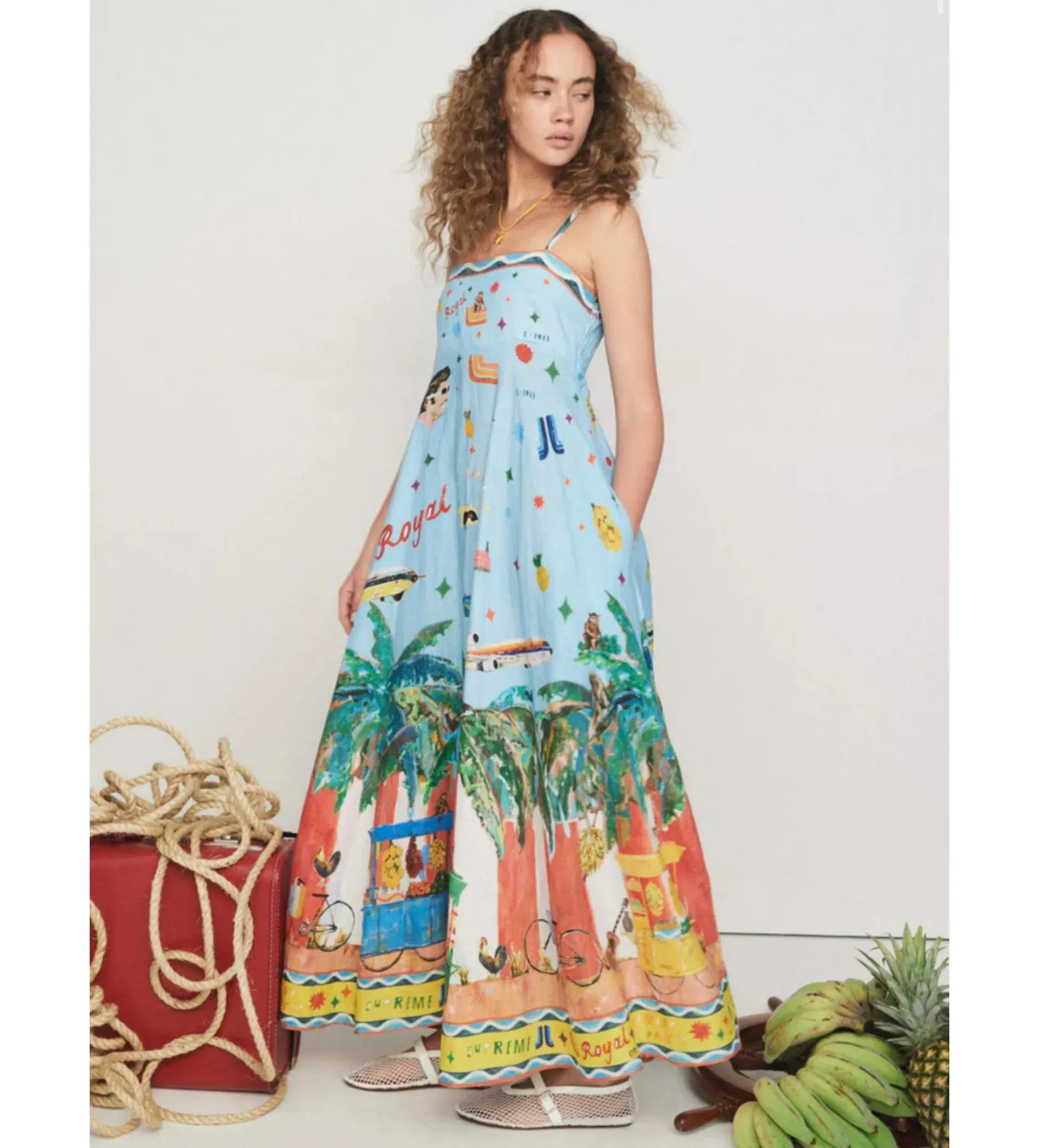 Alemais All Aboard Sundress Print Size AU 12  - Image 3
