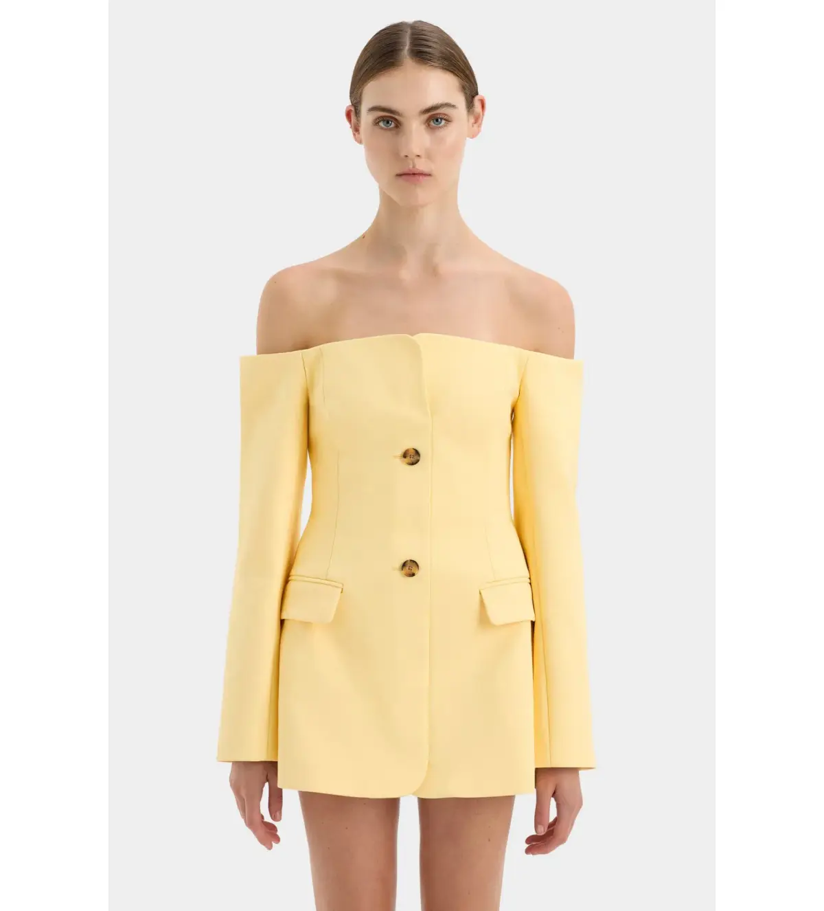 Sir the Label Sandrine Dress in Limone Yellow Size AU 12 - Image 2