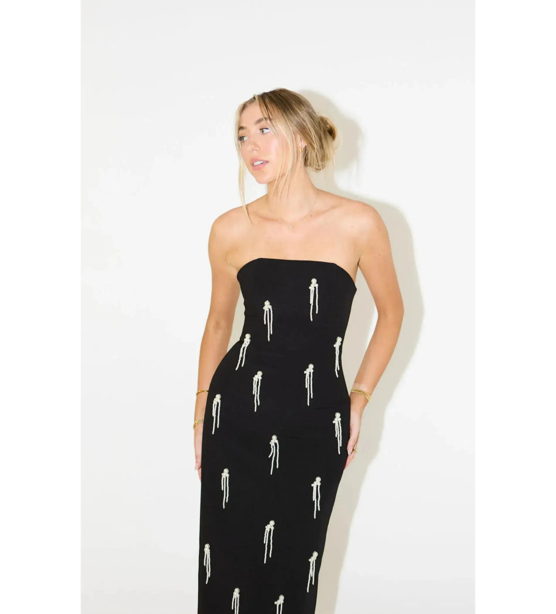 Odd Muse The Ultimate Muse Embellished Midi Dress Black Size AU 12 - Image 2