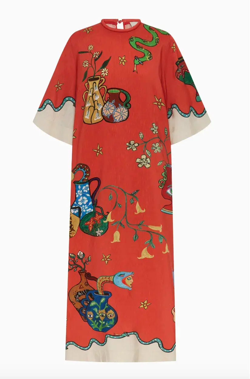 Alémais Rose Tee Midi Dress Red Size AU 16 - Image 5