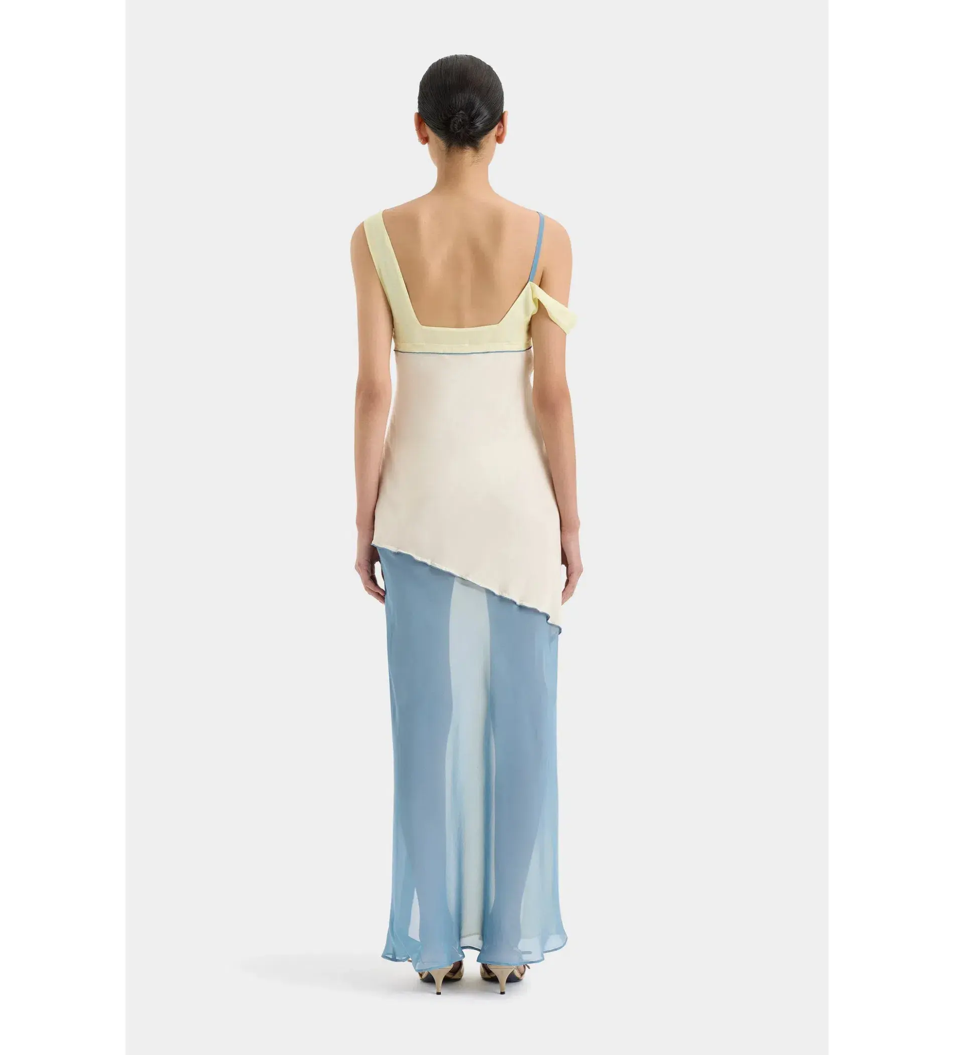 Sir the Label The Thames Splice Midi Dress Ecru Multi Size 3 / AU 12 - Image 3