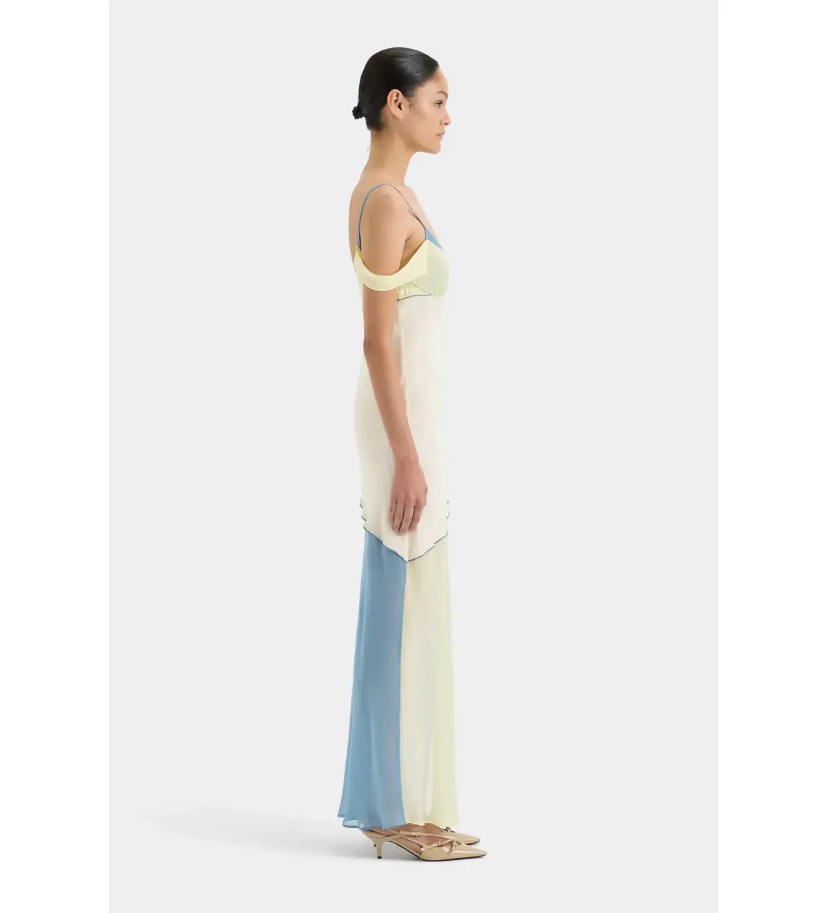 Sir the Label The Thames Splice Midi Dress Ecru Multi Size 3 / AU 12 - Image 2