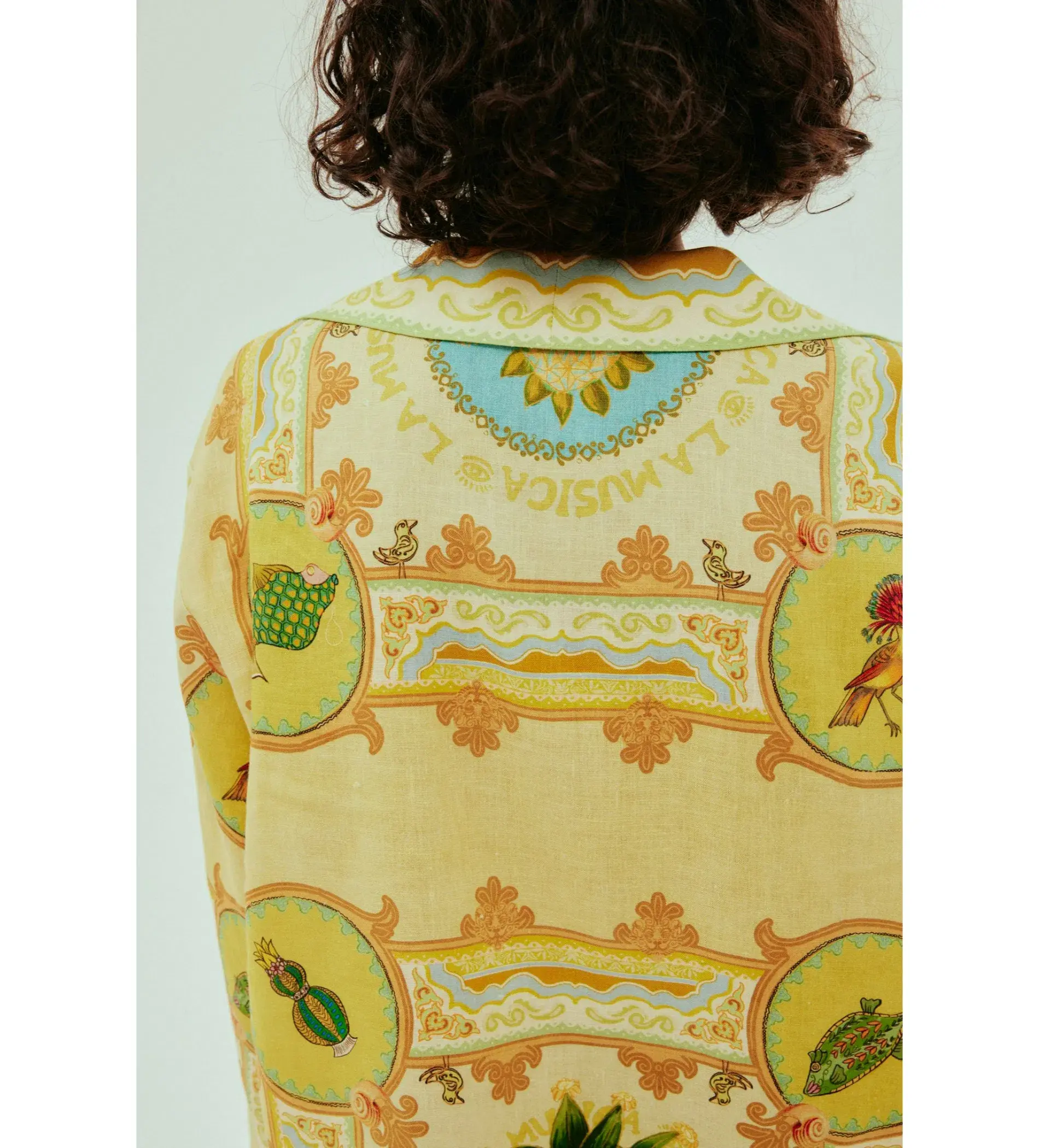 Alémais La Musica Tunic Dress Yellow Print Size AU 16 - Image 2