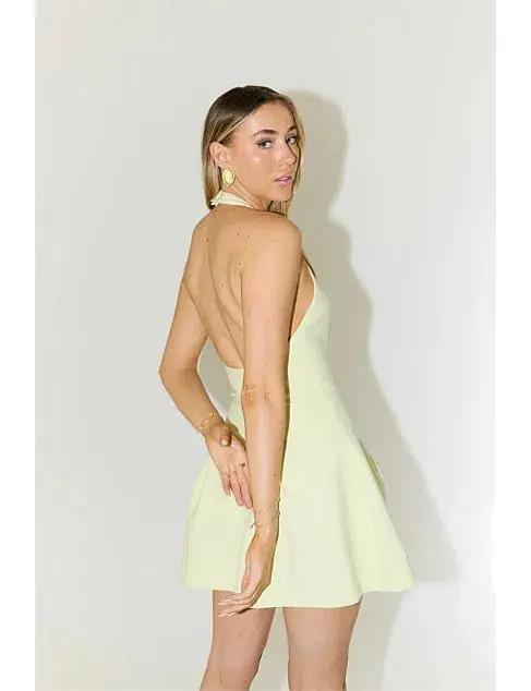 Odd Muse Ultimate Muse Dropped Hem Mini Dress Lime Size S / AU 8 - Image 2
