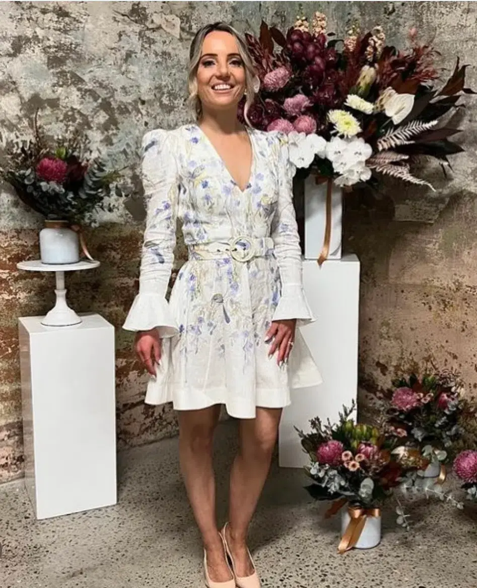 Zimmermann Natura Mini Dress in Blue Birds Size 1 / AU 10 - Image 3