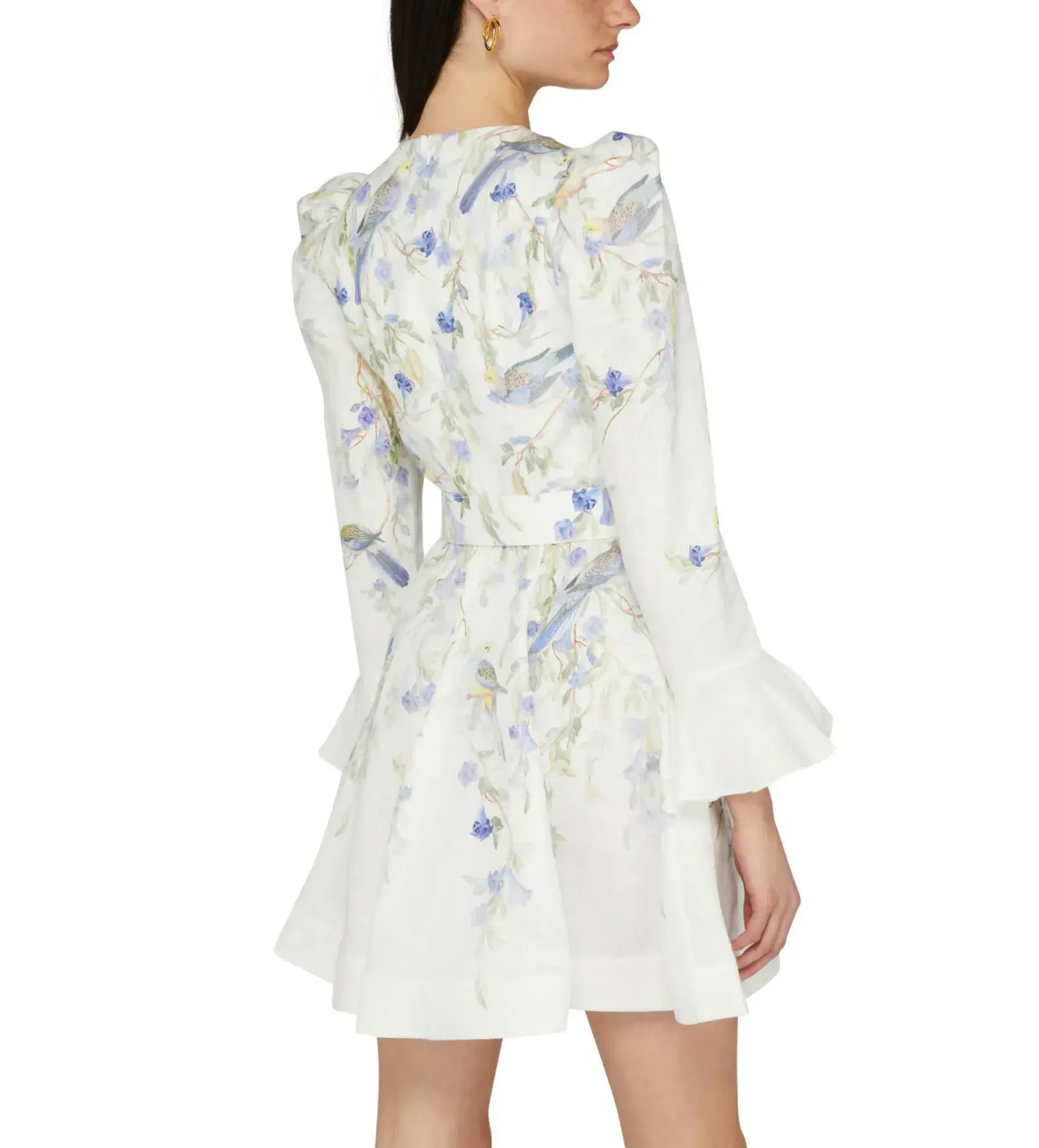 Zimmermann Natura Mini Dress in Blue Birds Size 1 / AU 10 - Image 2