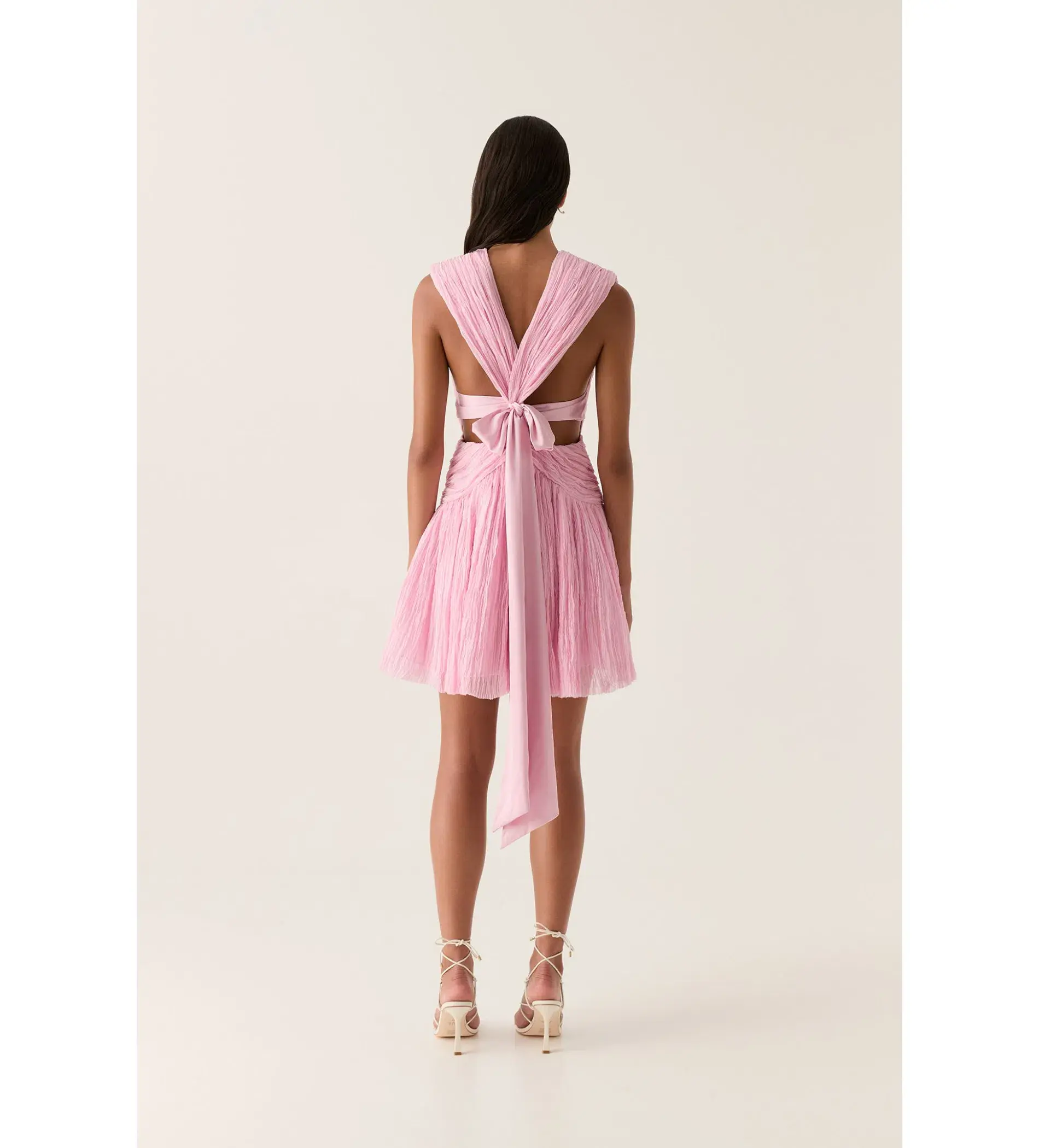 Aje Escapist Mini Dress Flash Pink Size AU 10 - Image 2