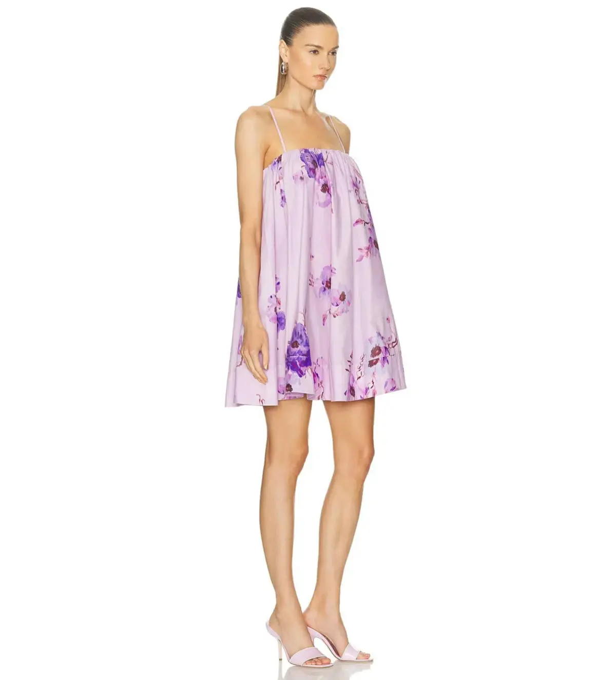 Zimmermann Lightburst Puff Mini Dress in Purple Floral Size 2 / AU 6 - Image 2