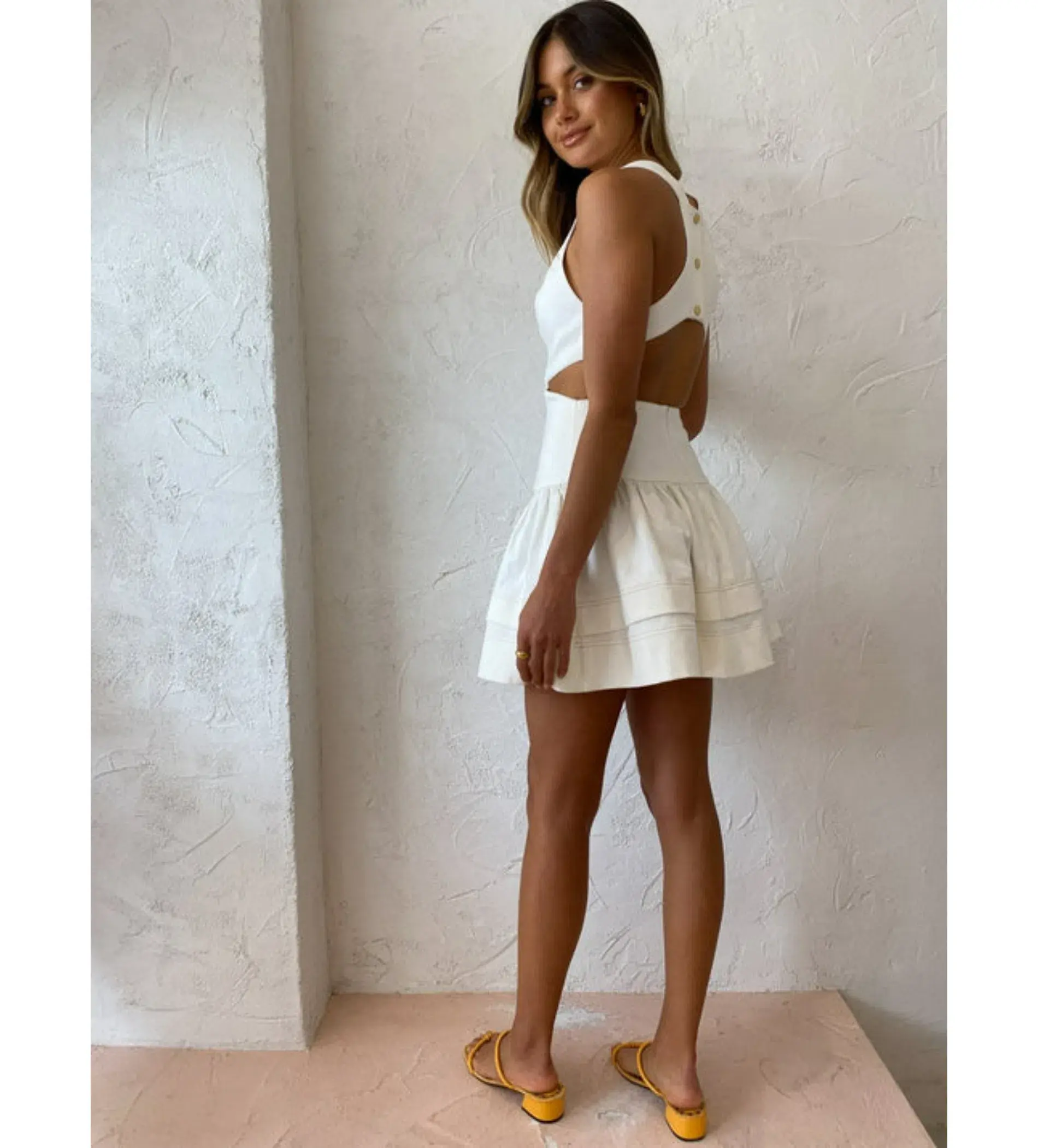 Manning Cartell Double Duty Mini Dress In White Size AU 10 - Image 3