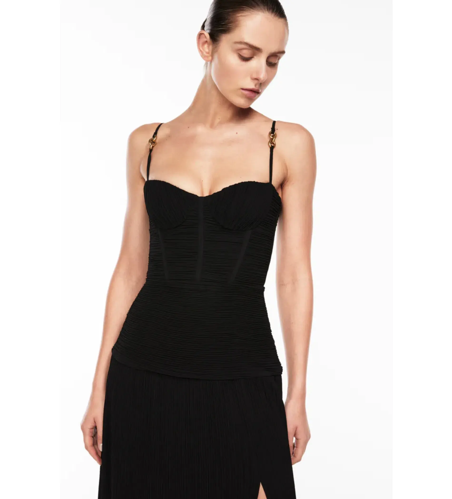 Manning Cartell Double Time Pleat Dress Black Size AU 10 - Image 2