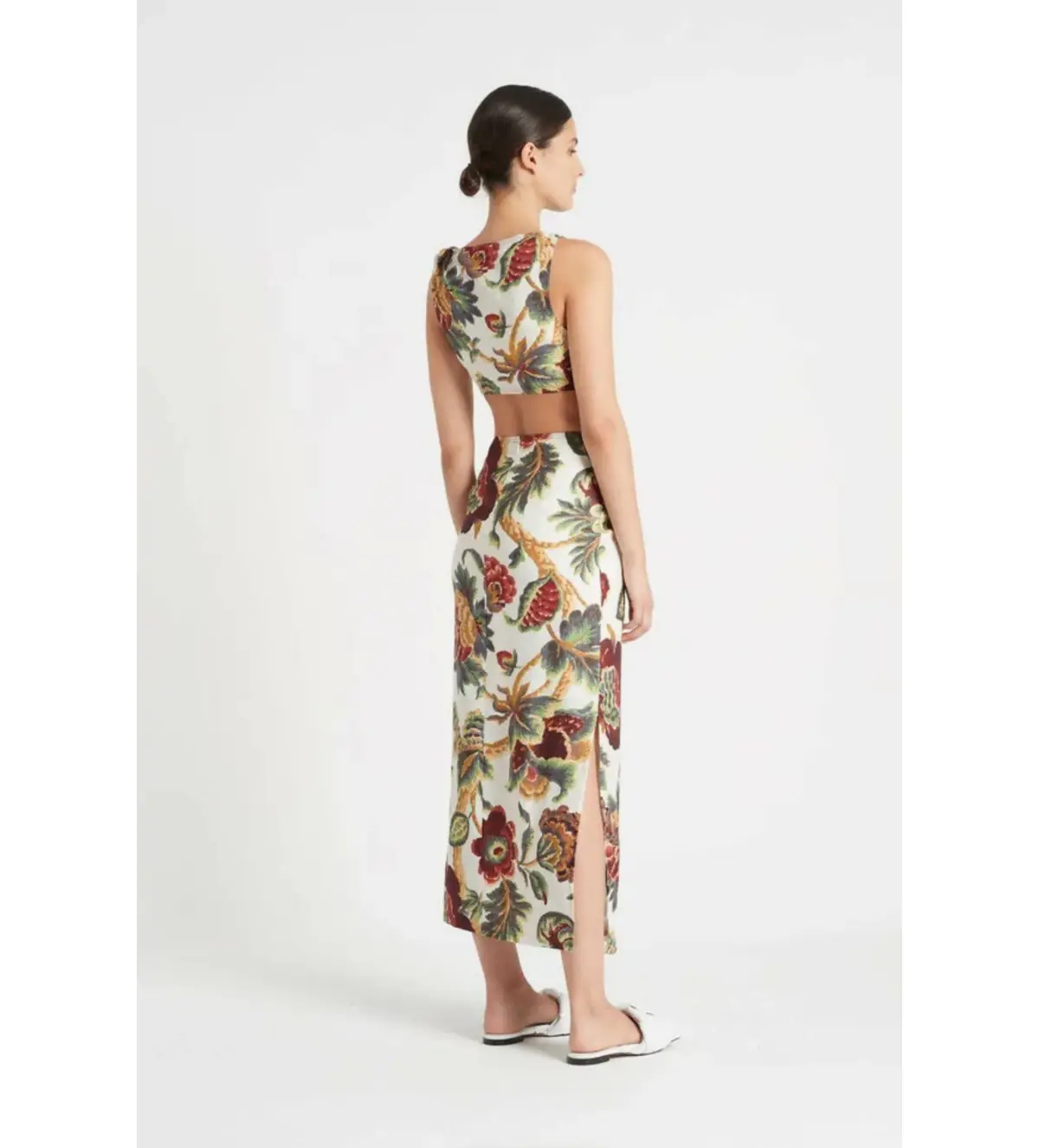 Sir The Label Ambroise Knot Midi Dress Floral Print Size 0 / AU 6  - Image 3