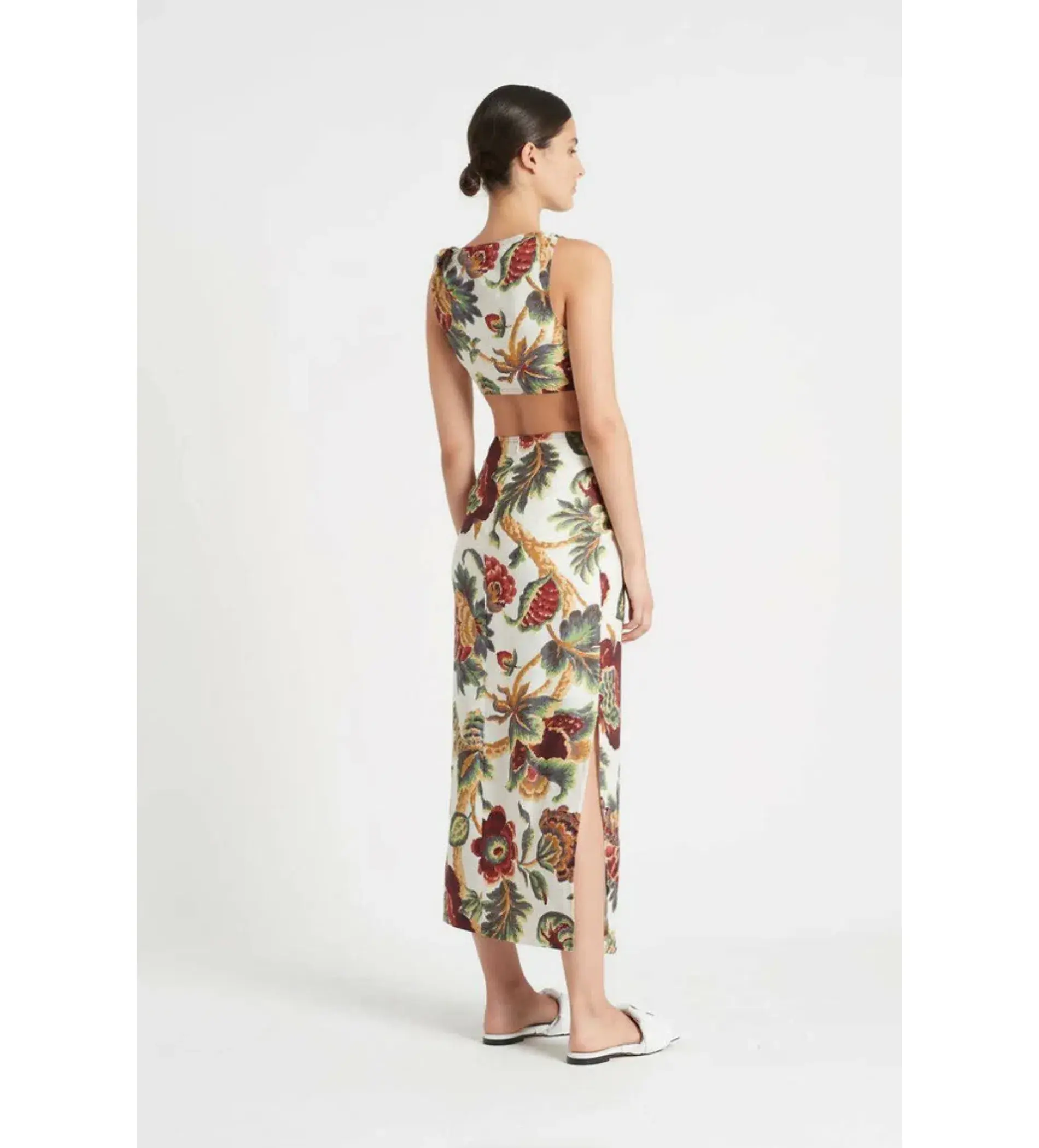 Sir The Label Ambroise Knot Midi Dress Floral Print Size 0 / AU 6  - Image 3
