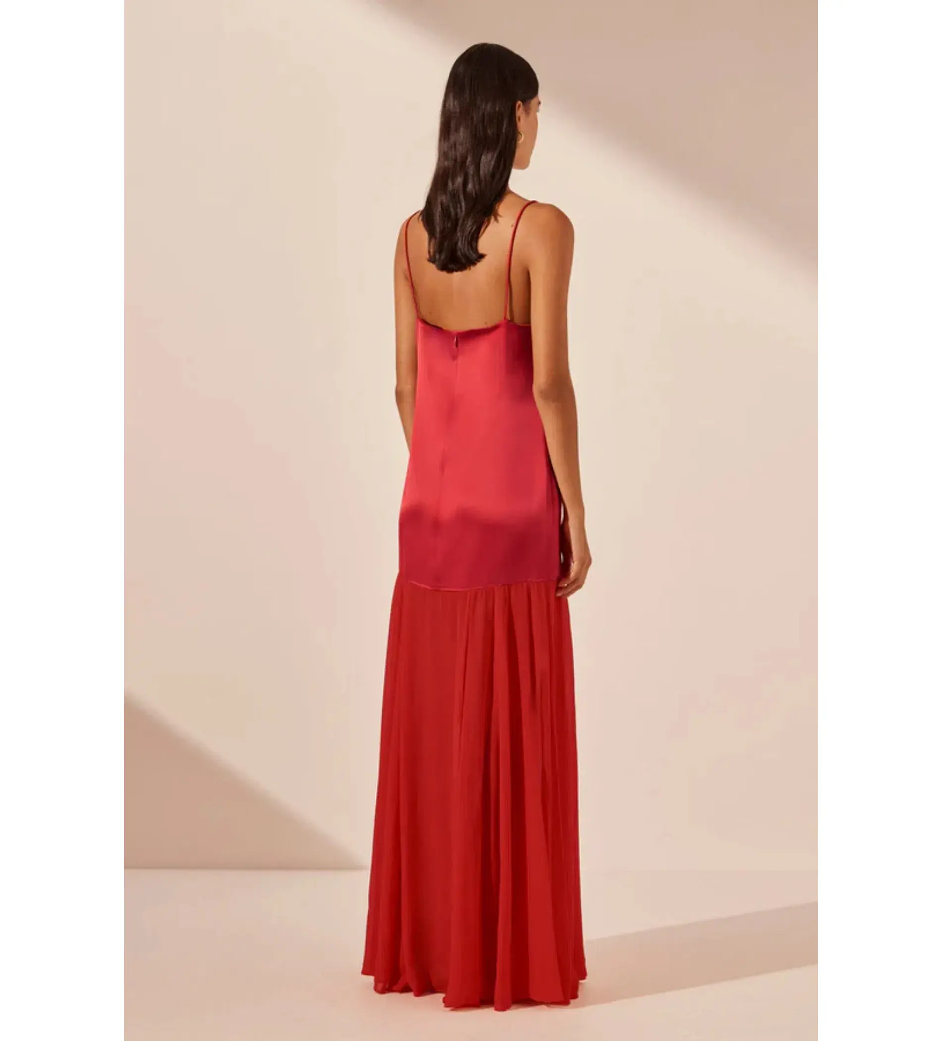 Shona Joy Moraya Dropped Waist Maxi Dress in Chilli Size AU 6  - Image 3