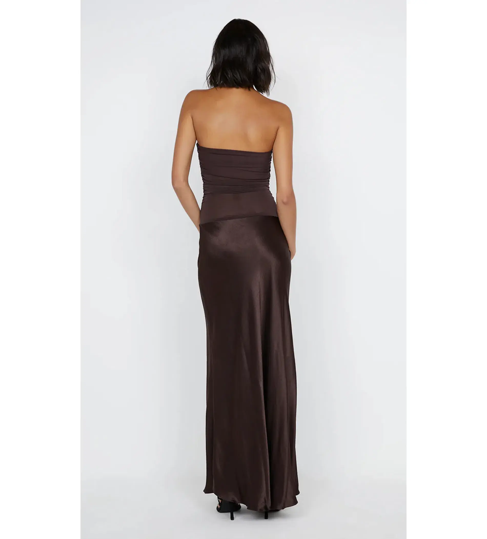 Bec & Bridge Dua Strapless Dress Dark Chocolate Size AU 6 - Image 3
