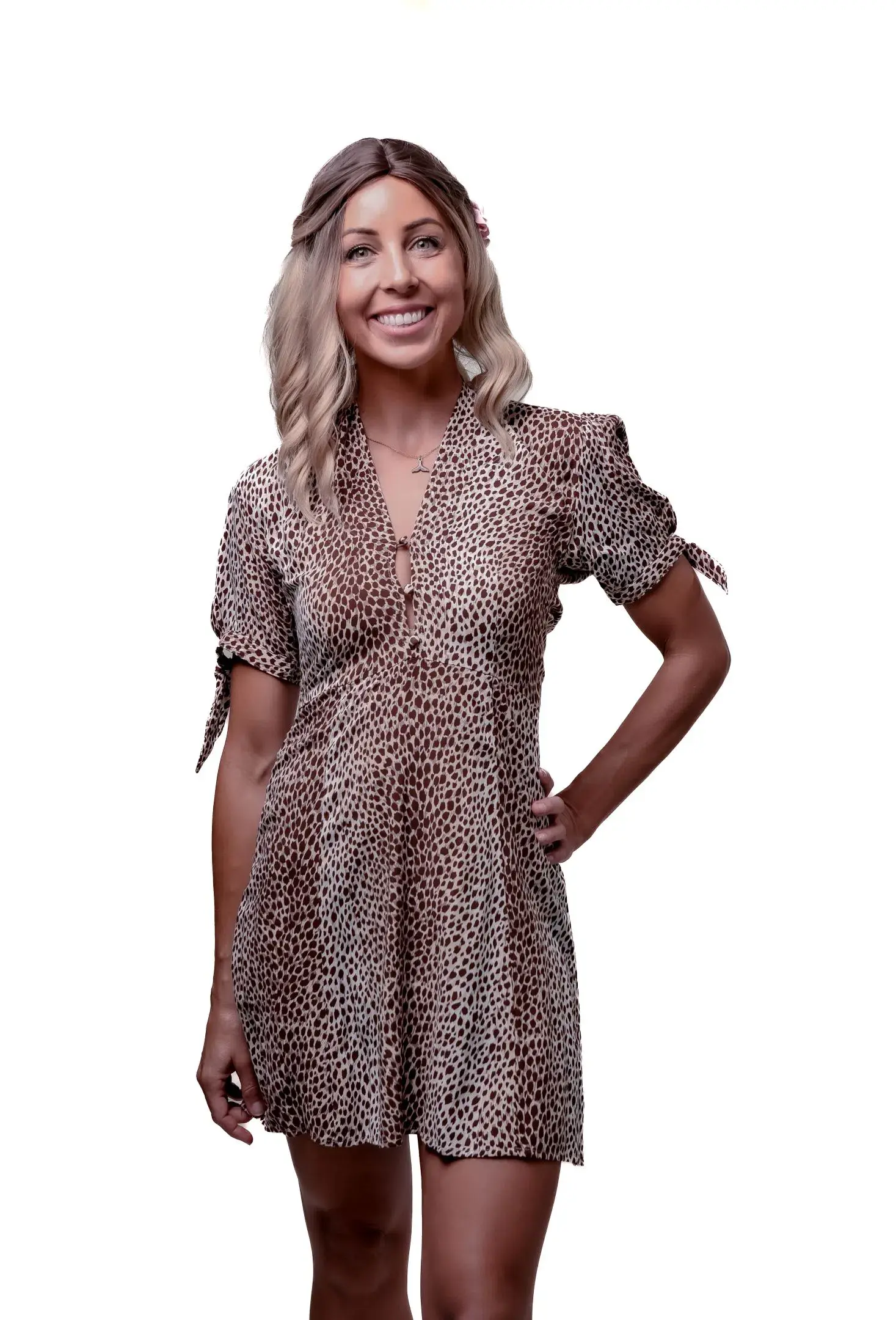 Auguste The Label Auguste The Label Nala Cole Mini Dress Leopard Print Size AU 6  - Image 1