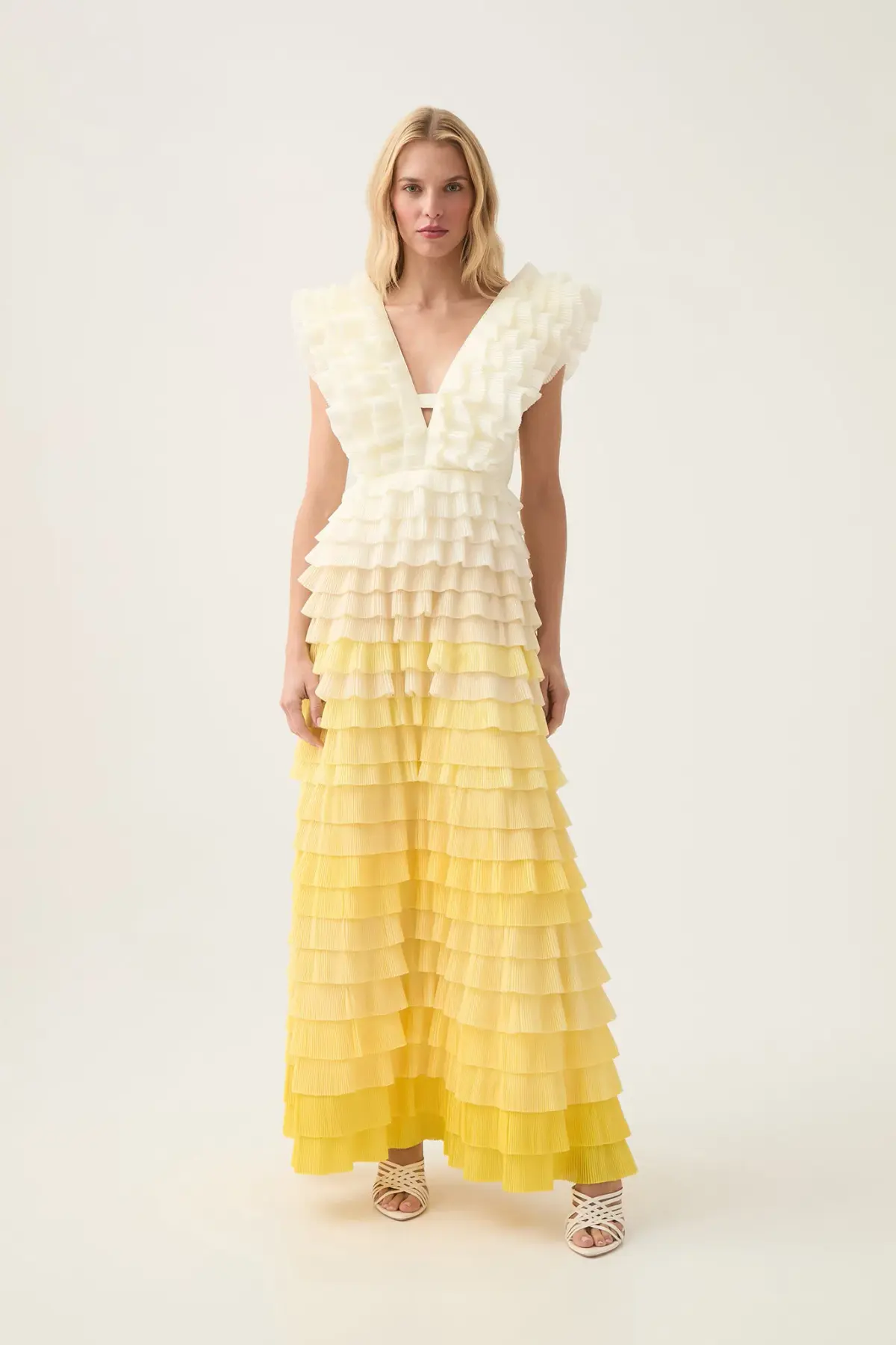 Aje Reflection Ombre Gown in Ivory/Acacia Yellow Size AU 12  - Image 2
