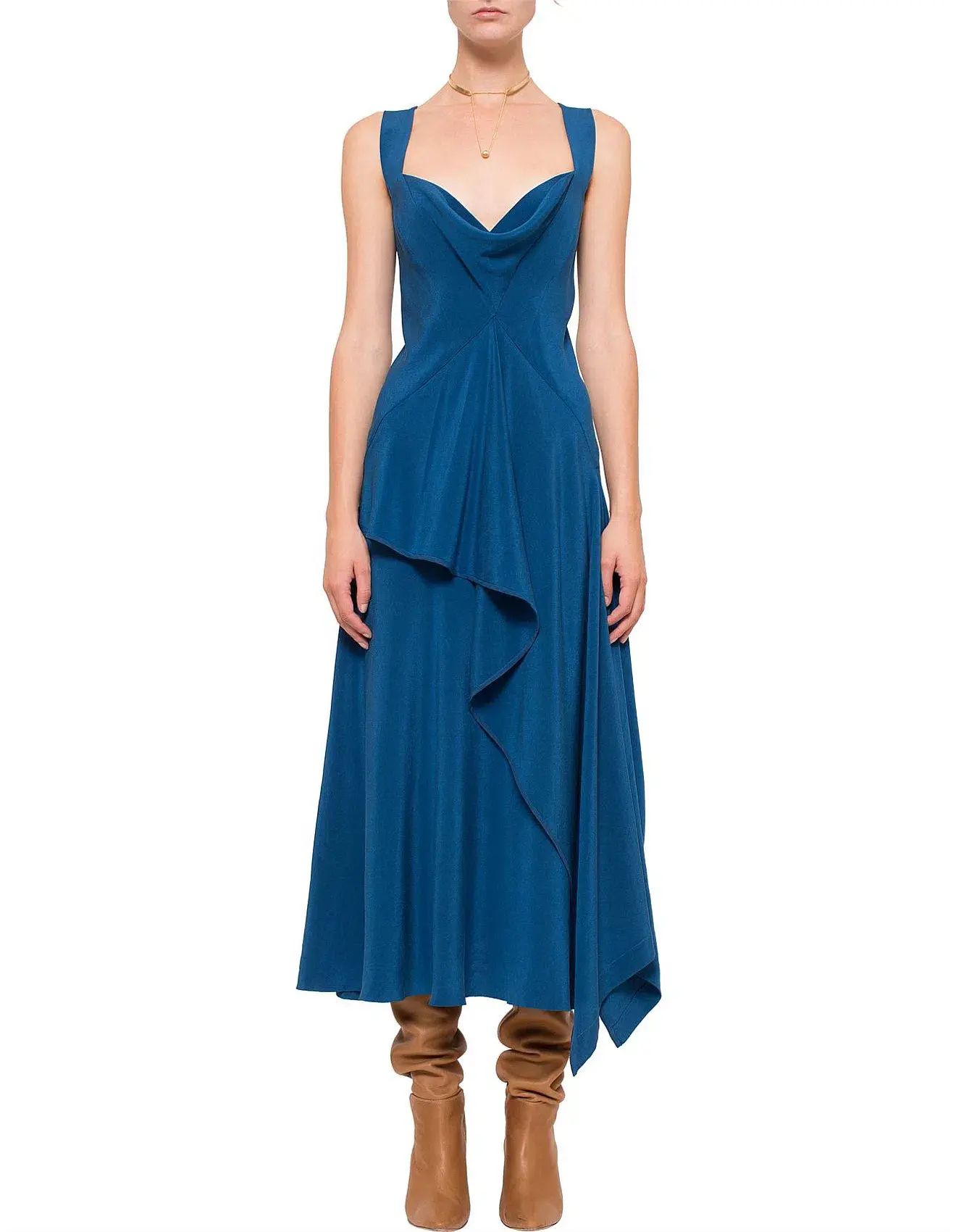 KITX Cerise Ruffle Midi Dress Blue Size AU 10 - Image 1